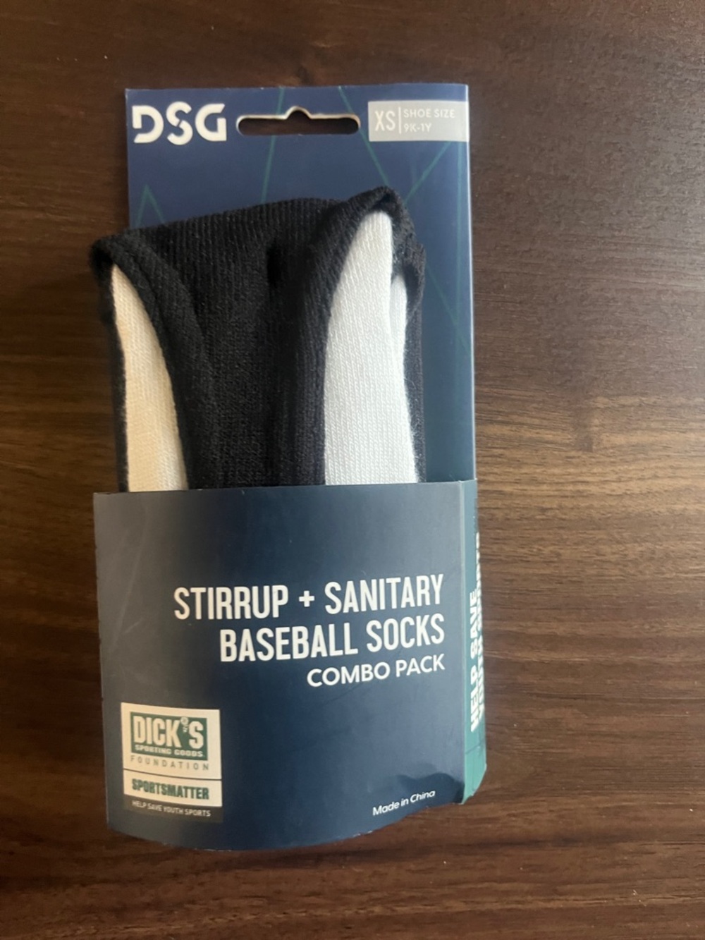 DSG Stirrup and Sanitary Sock Duo - Black & White